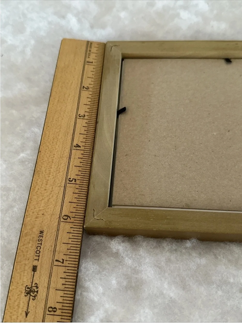 Vintage FRAMED Silhouette Portrait – CLAY RICE 2005 6x8 GOLD WOOD FRAME